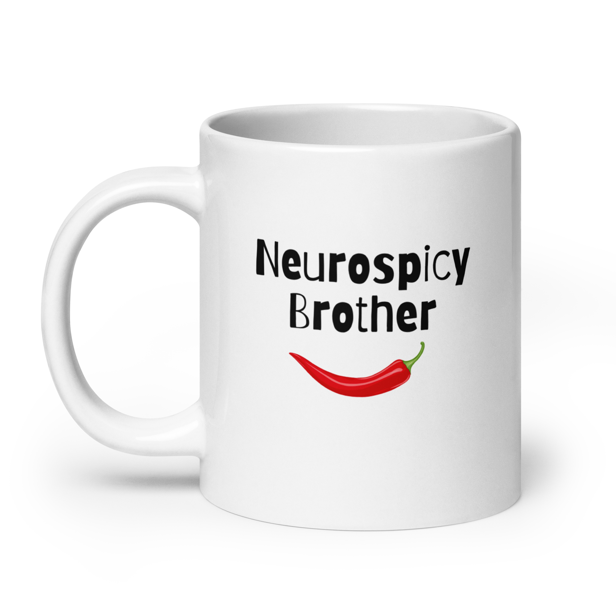Neurospicy Brother | White Glossy Mug | The Neurospicy Store