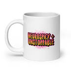 Neurospicy and Unstoppable | White Mug | Neurodivergent Gift white-glossy-mug-white-20-oz-handle-on-left-67d865e89a011 Kitchen & Dining > Drinkware > Mugs