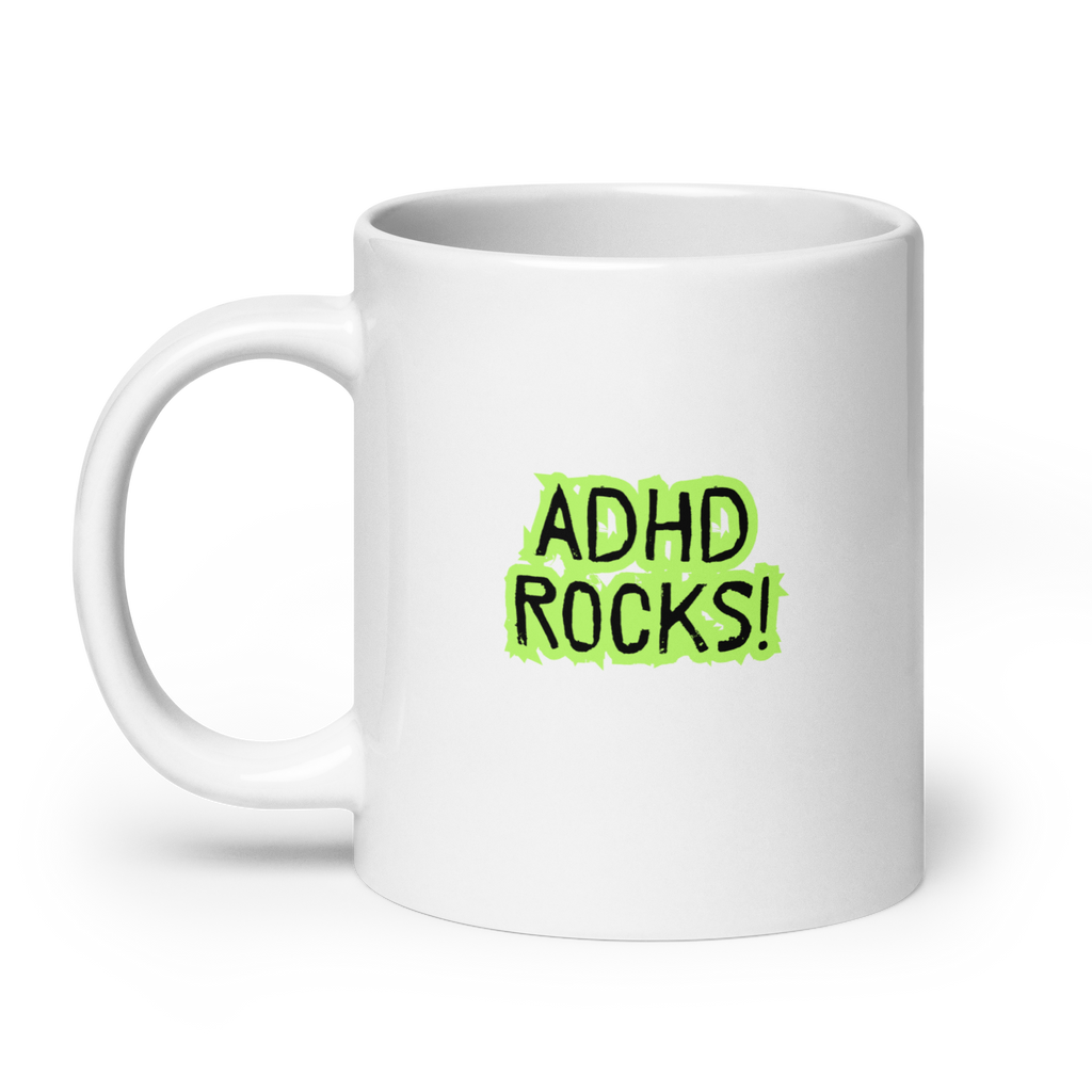 ADHD Rocks! | White Glossy Mug | The Neurospicy Store