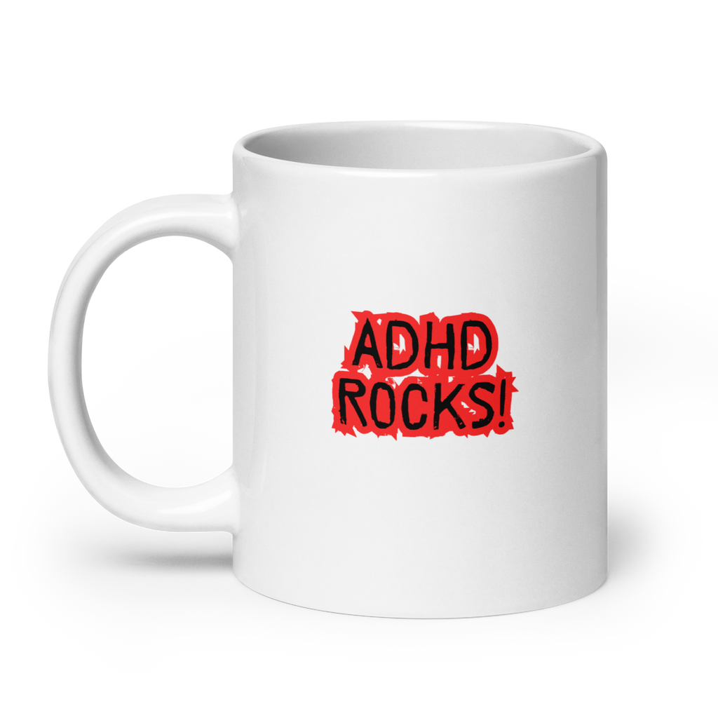 ADHD Rocks! | White Glossy Mug | The Neurospicy Store