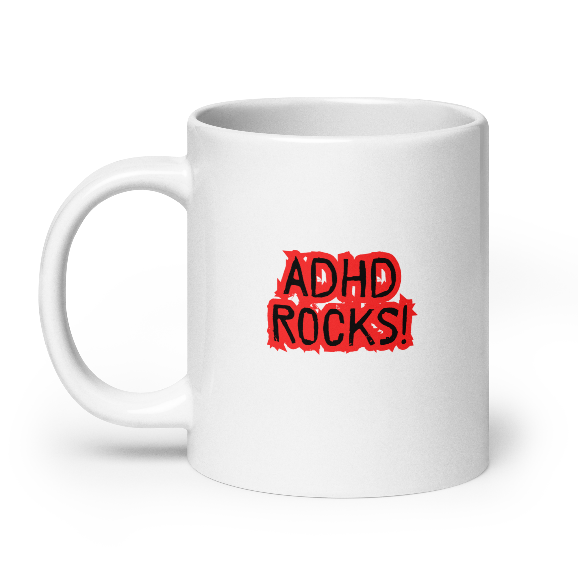 ADHD Rocks! | White Glossy Mug | The Neurospicy Store