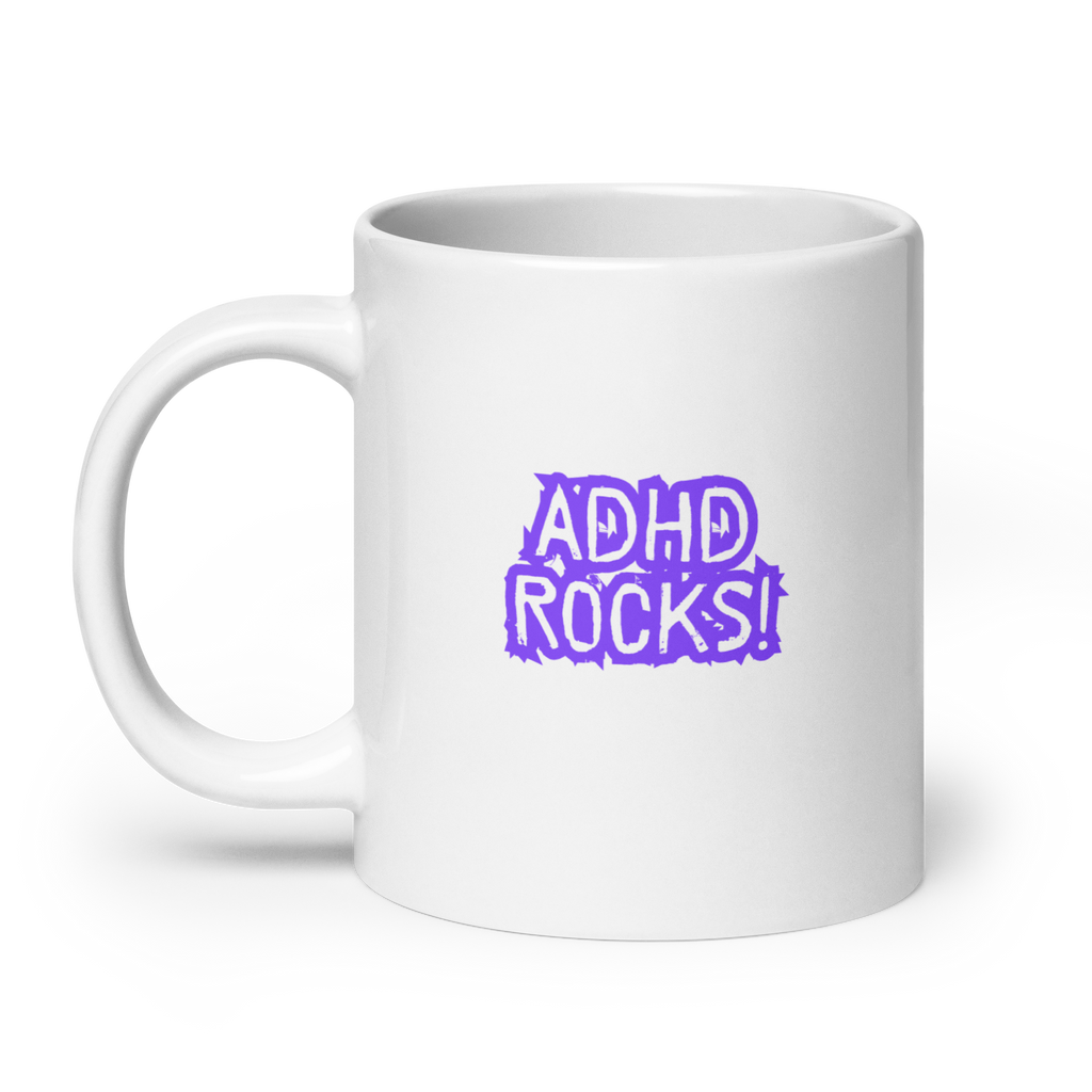 ADHD Rocks! | White Glossy Mug | The Neurospicy Store