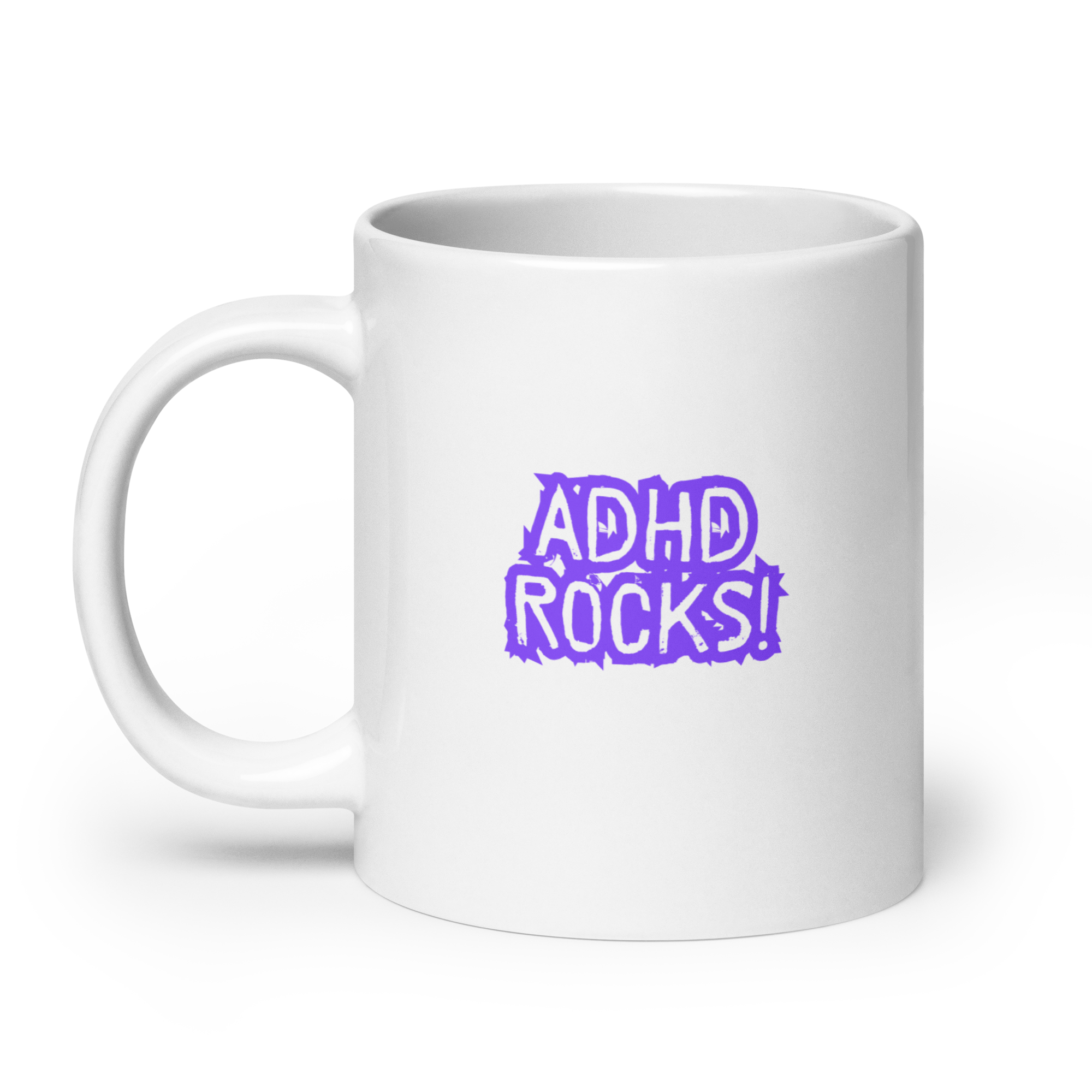 ADHD Rocks! | White Glossy Mug | The Neurospicy Store