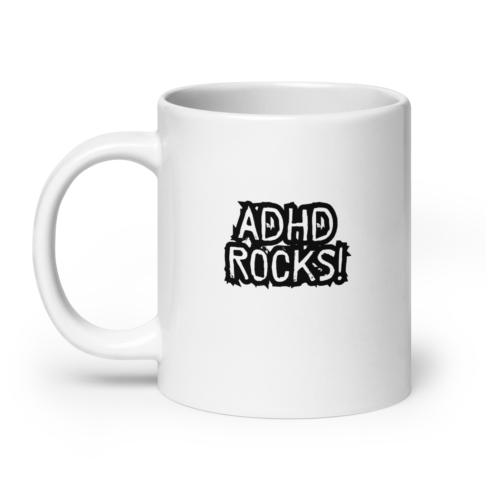 ADHD Rocks! | White Glossy Mug | The Neurospicy Store