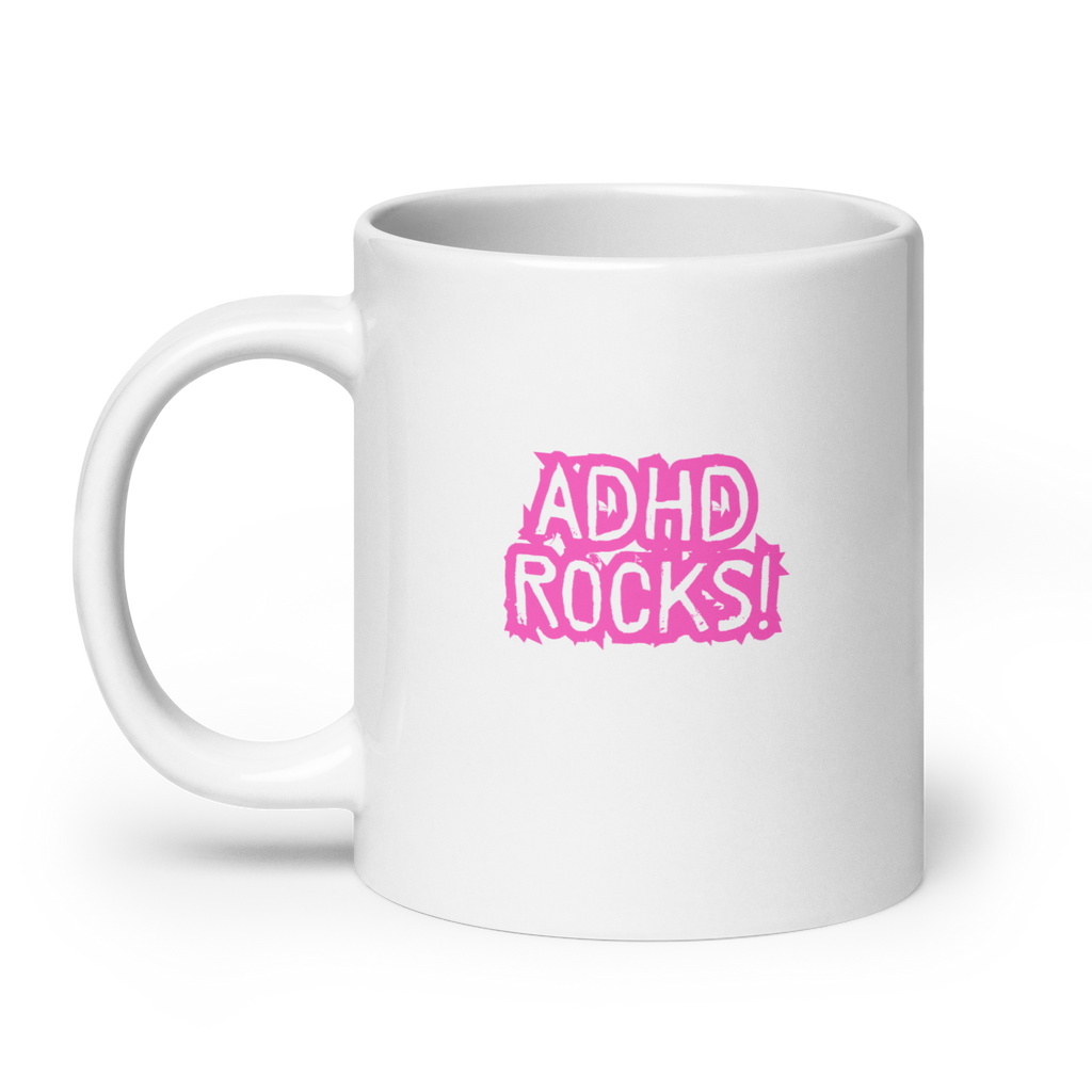ADHD Rocks! | White Glossy Mug | The Neurospicy Store