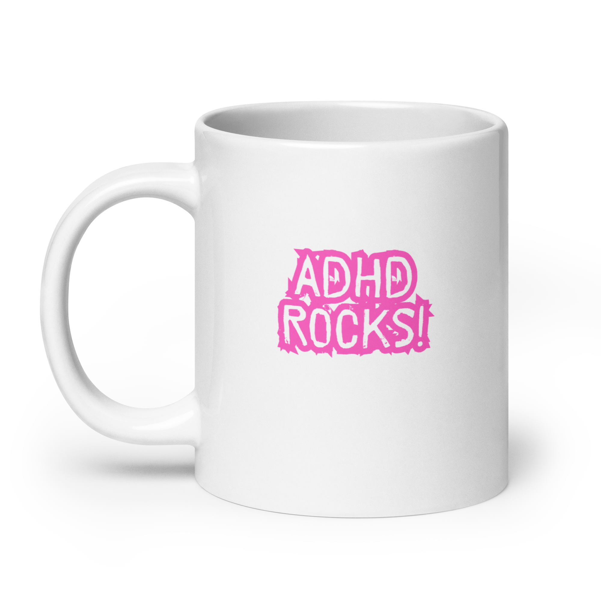ADHD Rocks! | White Glossy Mug | The Neurospicy Store