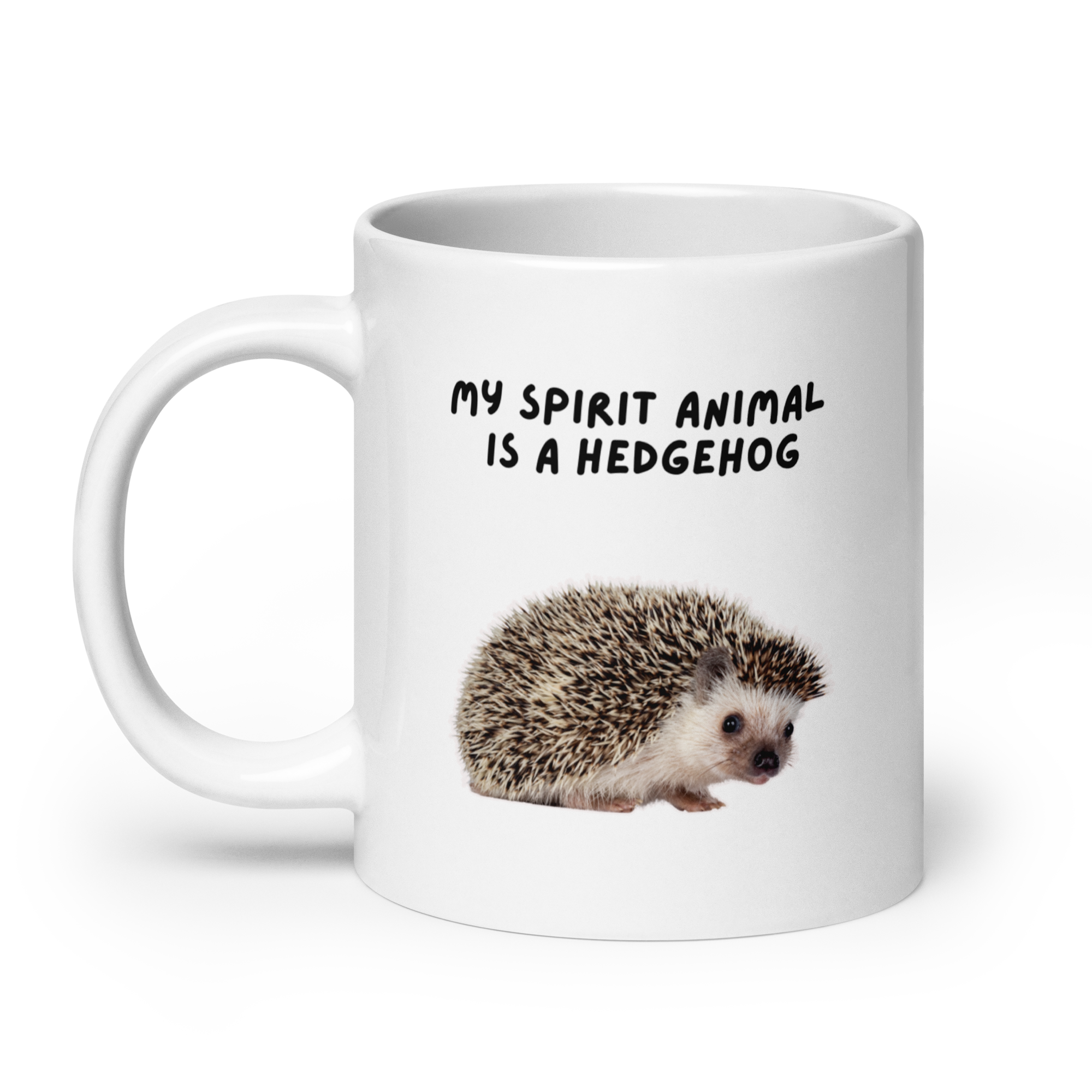 My Spirit Animal is A Hedgehog | White Glossy Mug | The Neurospicy Store