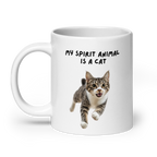My Spirit Animal Is A Cat | White Glossy Mug | The Neurospicy Store