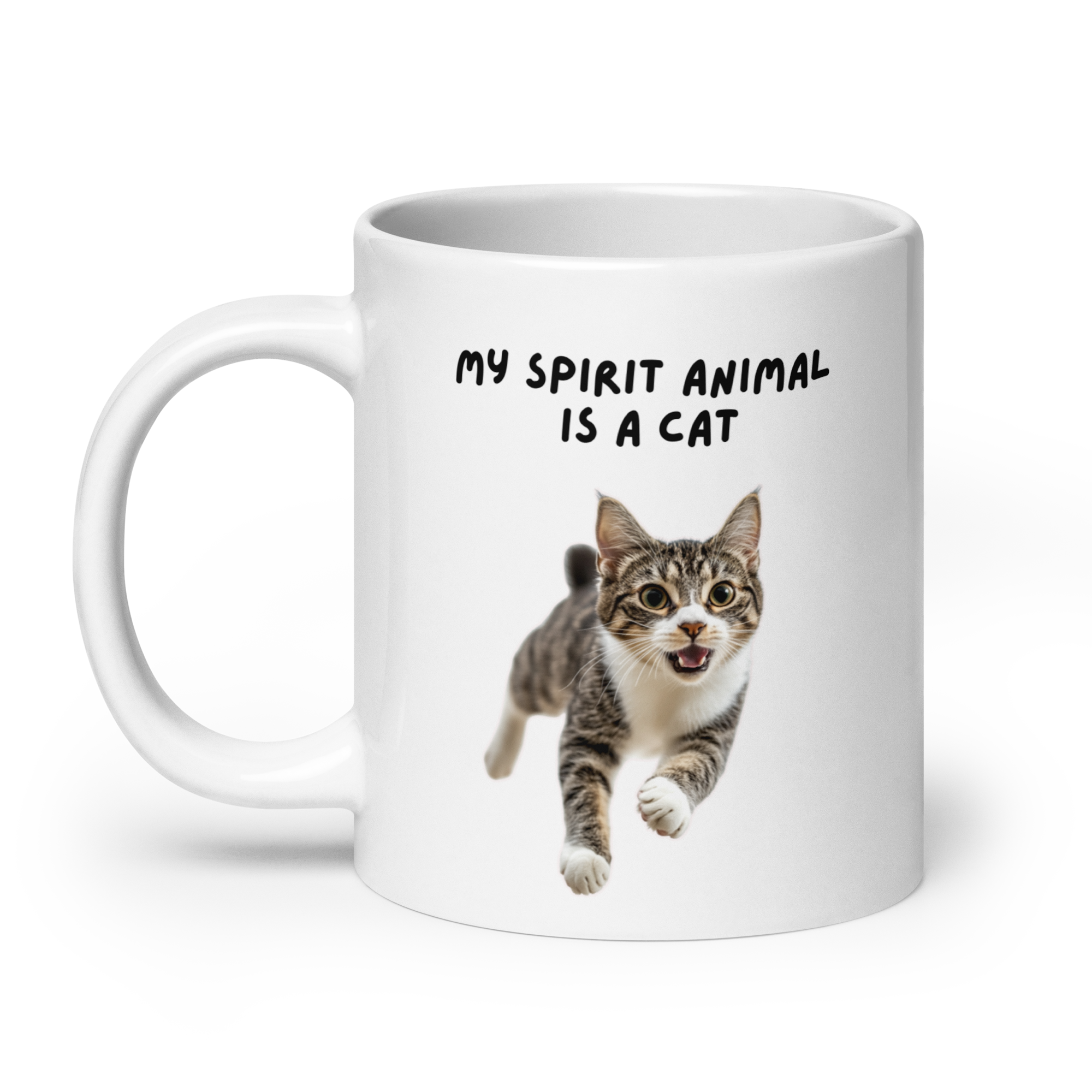 My Spirit Animal Is A Cat | White Glossy Mug | The Neurospicy Store