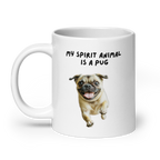 My Spirit Animal Is A Pug | White Glossy Mug | The Neurospicy Store