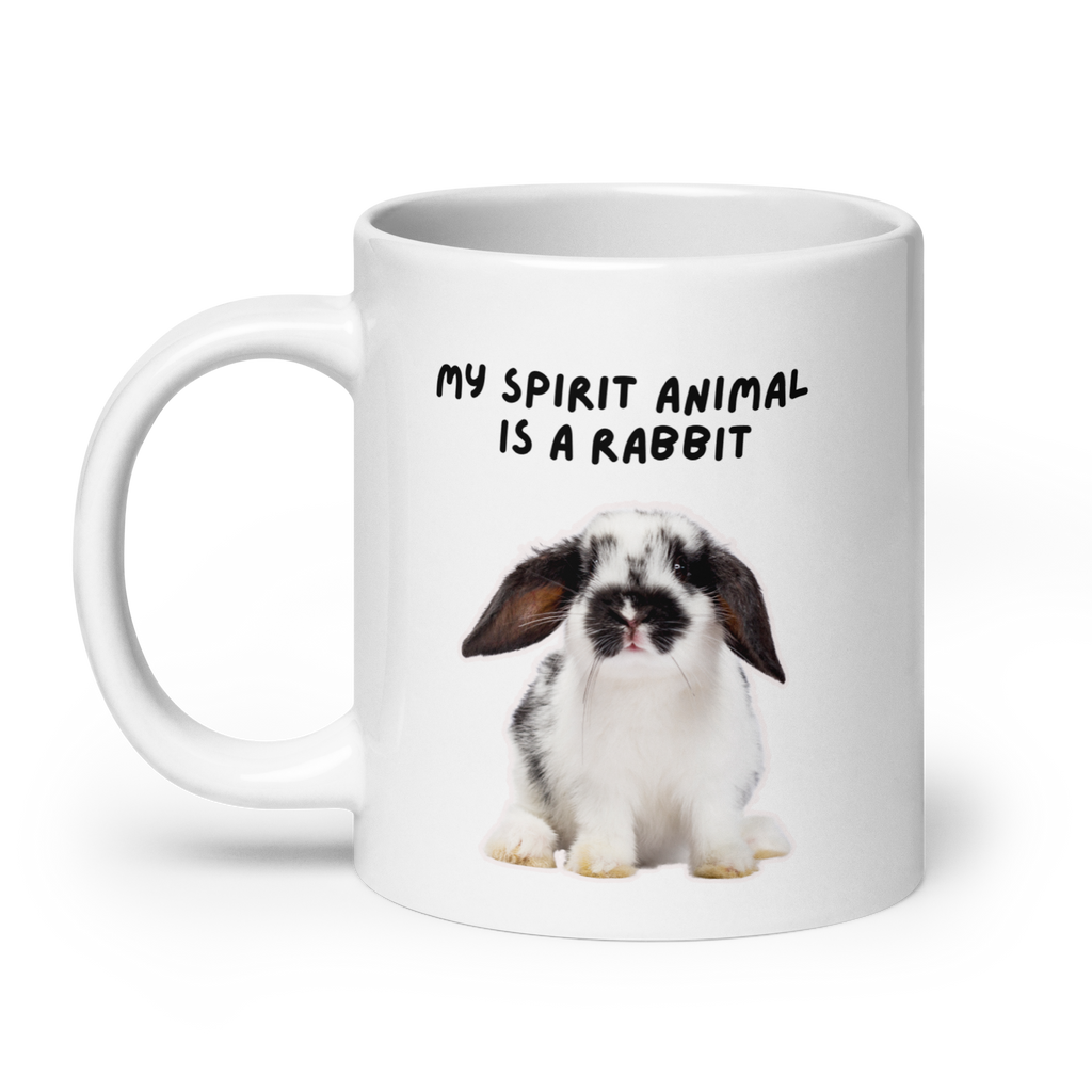 My Spirit Animal Is A Rabbit | White Glossy Mug | The Neurospicy Store