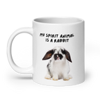 My Spirit Animal Is A Rabbit | White Glossy Mug | The Neurospicy Store