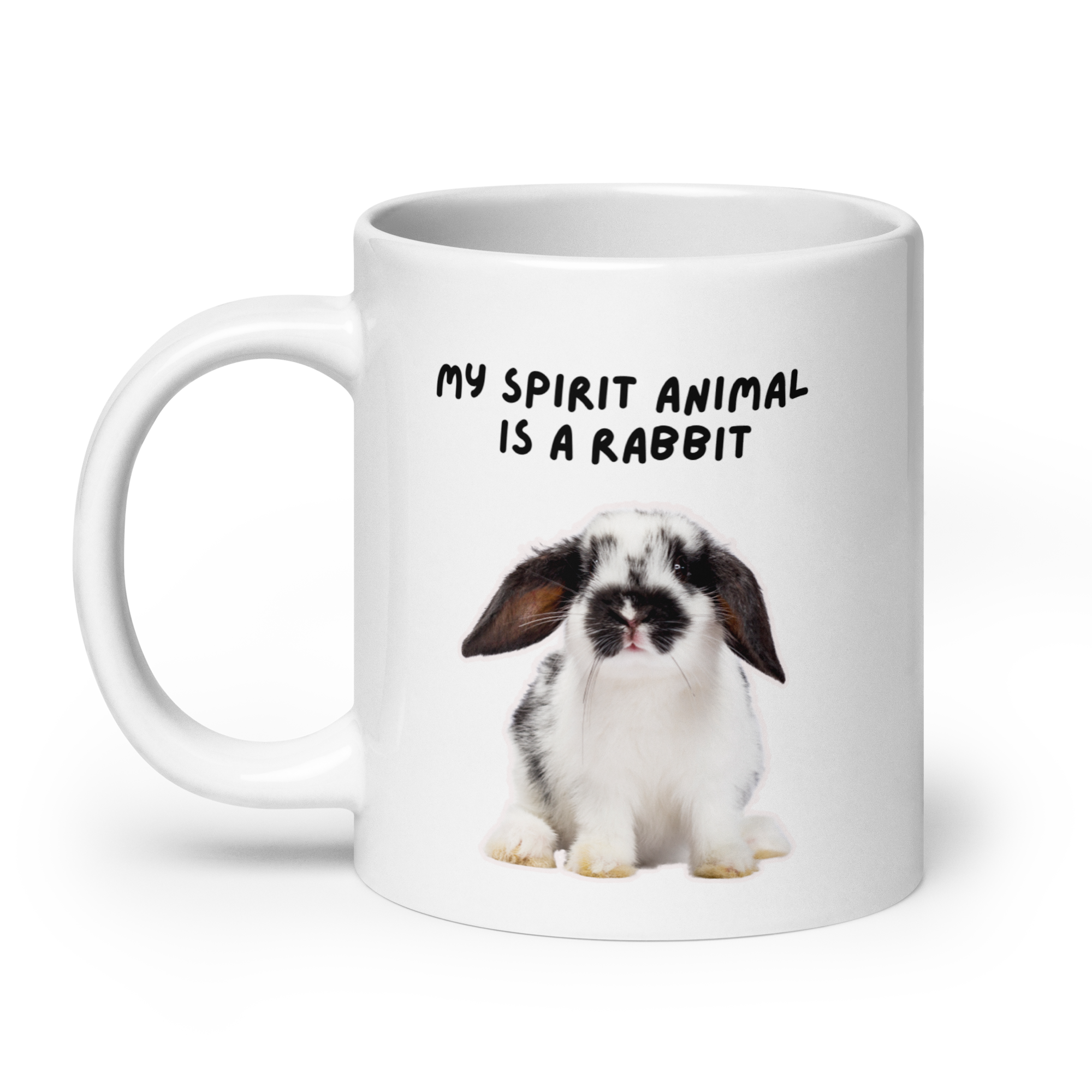 My Spirit Animal Is A Rabbit | White Glossy Mug | The Neurospicy Store
