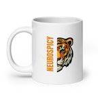 Neurospicy Tiger | White Glossy Mug | Statement Gift for Neurospicy Thinkers white-glossy-mug-white-20-oz-handle-on-left-67dc667d3980a Kitchen & Dining > Drinkware > Mugs