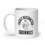 Easily Distracted By Squirrels | Glossy White Mug | Neurodivergent Humor white-glossy-mug-white-20-oz-handle-on-left-67dc757637ab4 Kitchen & Dining > Drinkware > Mugs