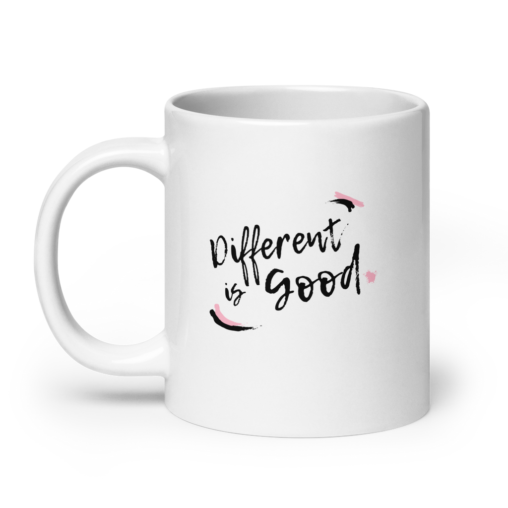 Different Is Good | White Glossy Mug | The Neurospicy Store