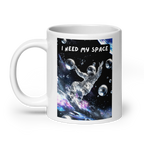 I Need My Space | White Glossy Mug | For Sensory Overload white-glossy-mug-white-20-oz-handle-on-left-67dd55dc14690 Kitchen & Dining > Drinkware > Mugs