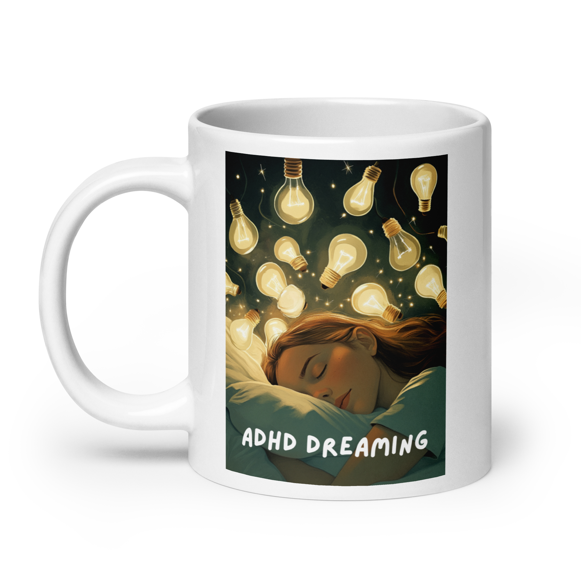 ADHD Dreaming | White Glossy Mug | The Neurospicy Store
