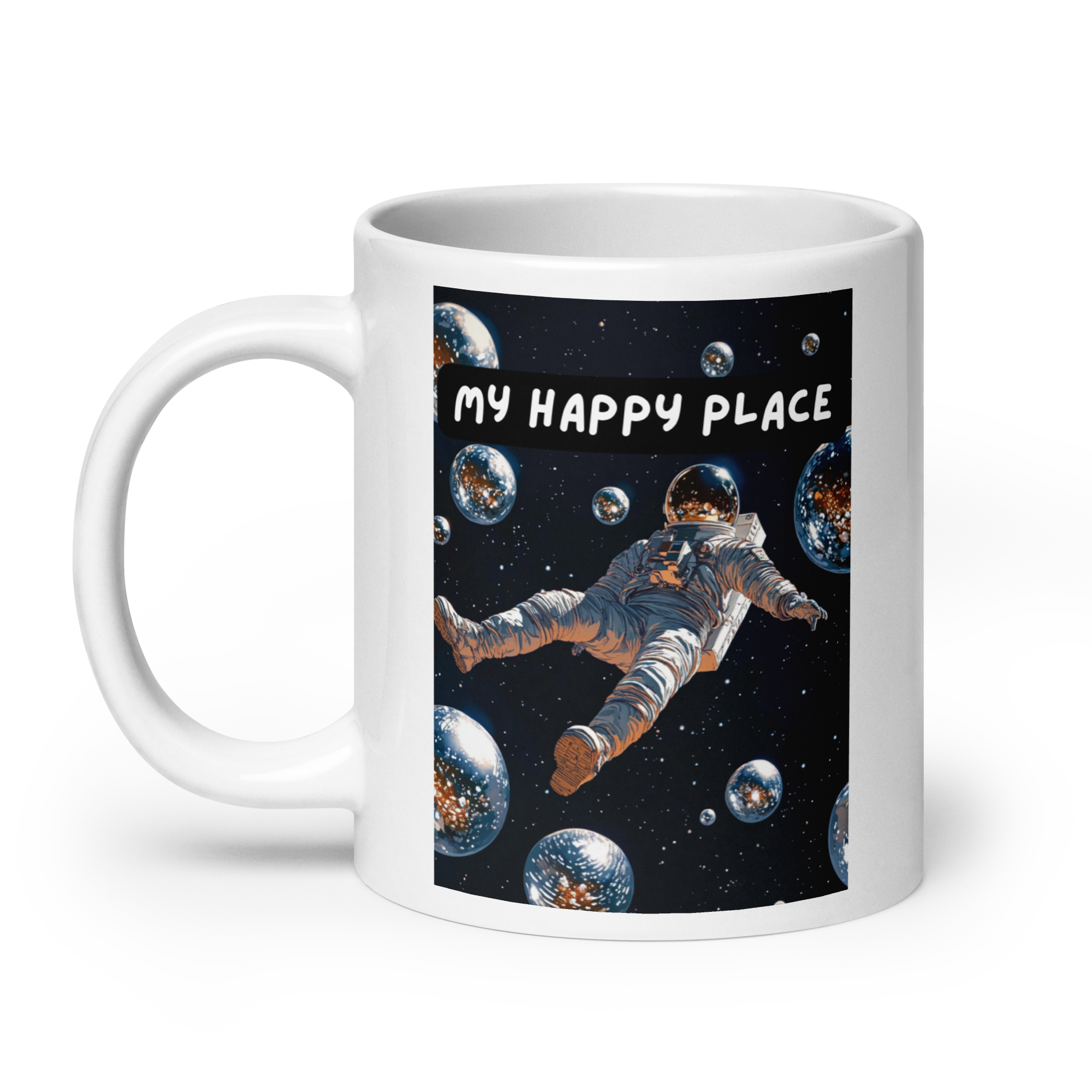 My Happy Place | White Glossy Mug | Celebrate Different white-glossy-mug-white-20-oz-handle-on-left-67dd57cc75ced Kitchen & Dining > Drinkware > Mugs