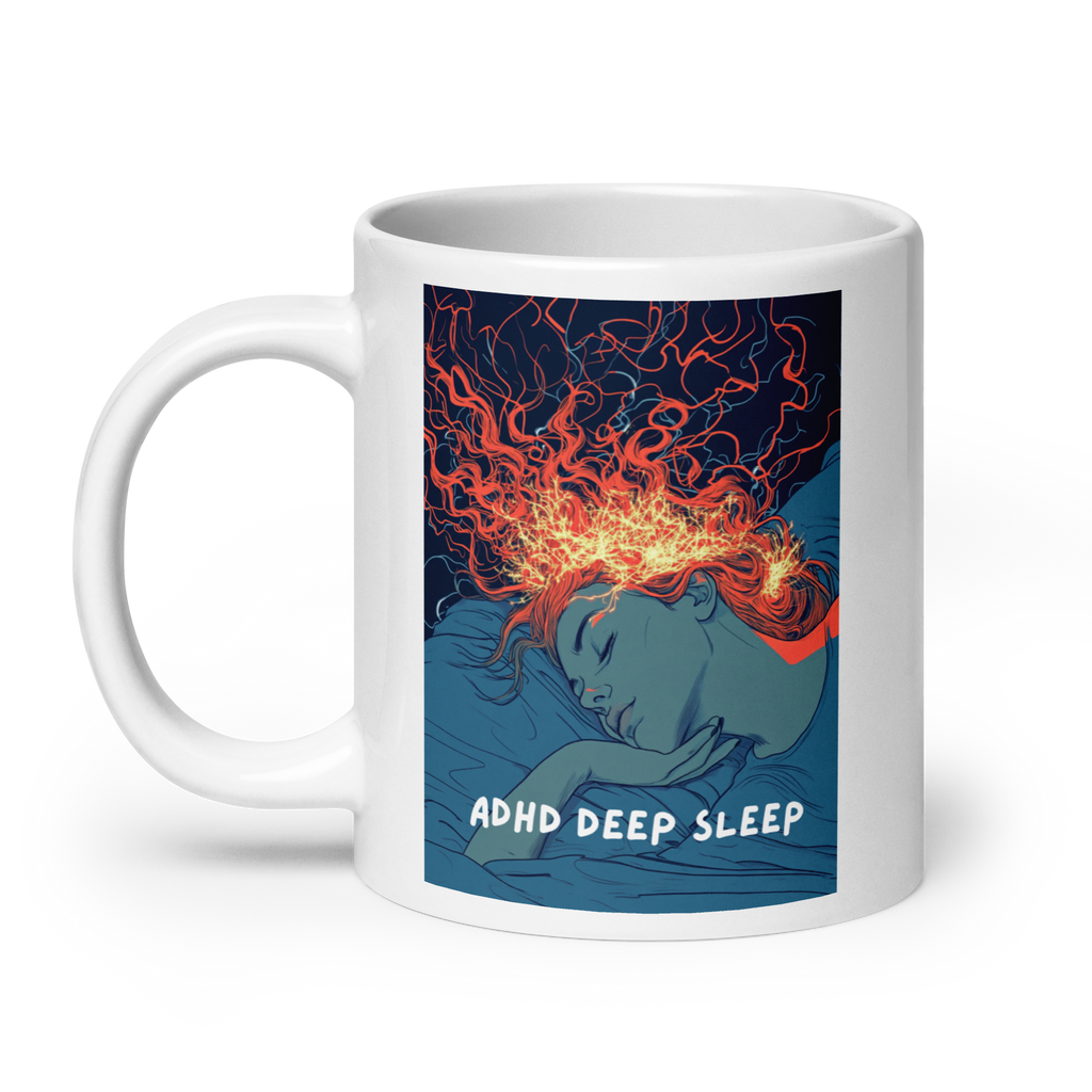 ADHD Deep Sleep | White Glossy Mug | The Neurospicy Store