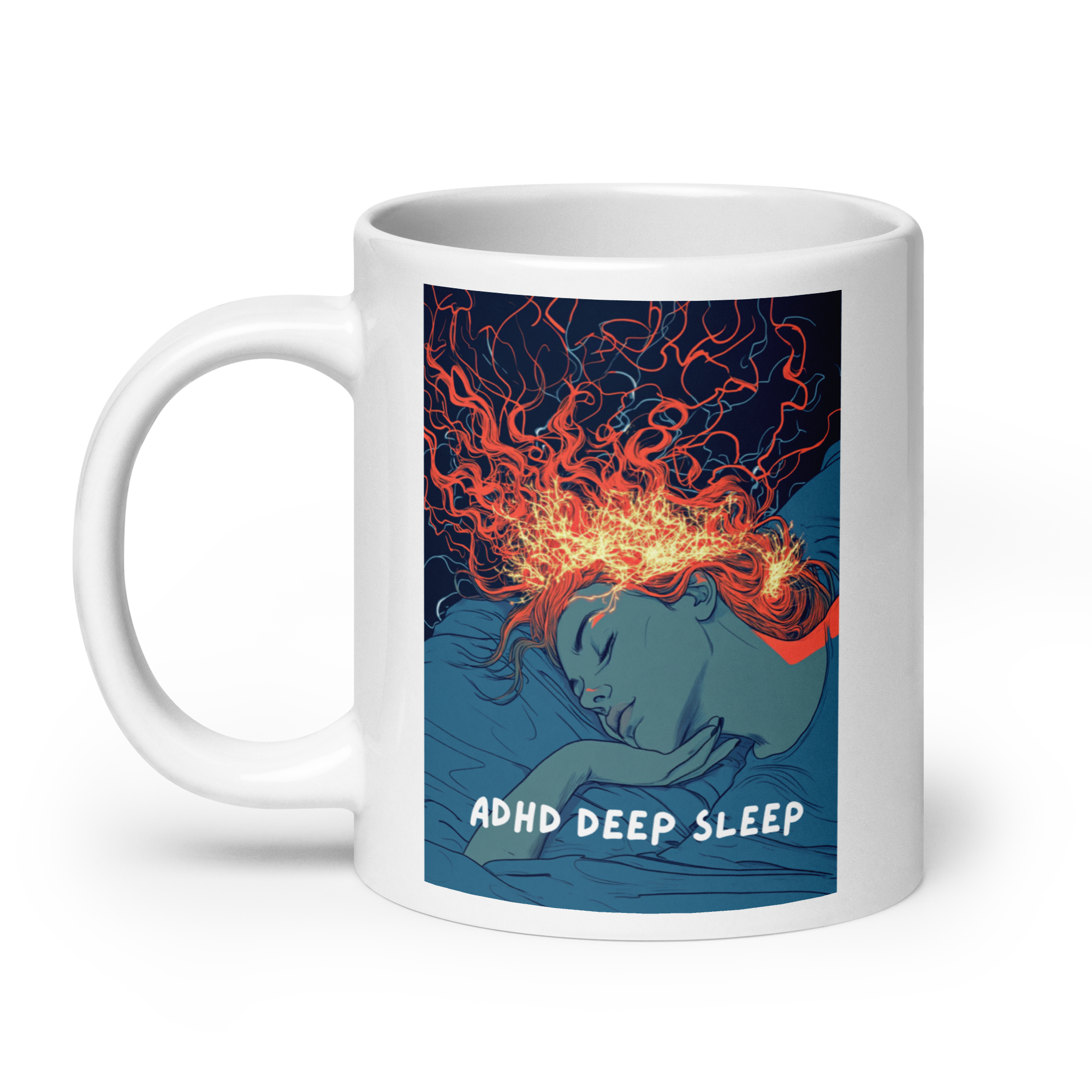 ADHD Deep Sleep | White Glossy Mug | The Neurospicy Store