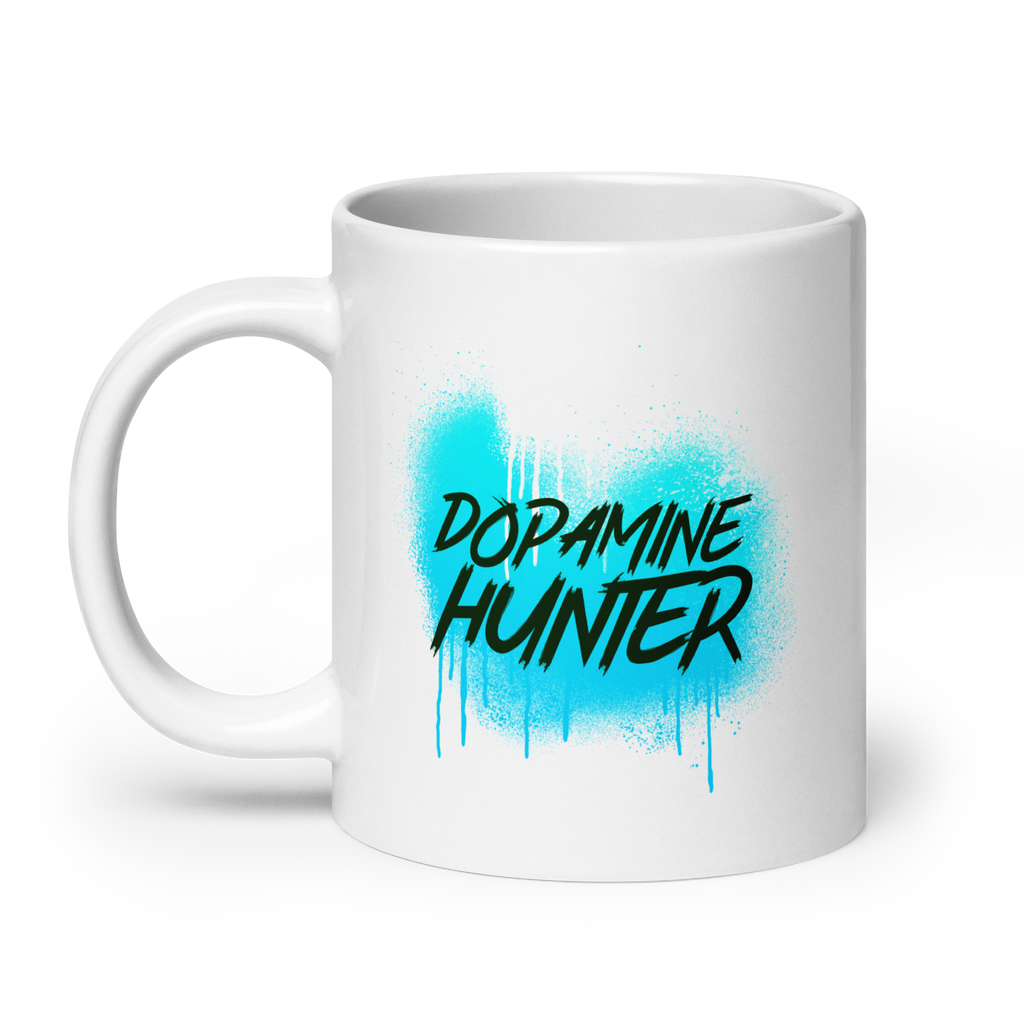 Dopamine Hunter | White Glossy Mug | The Neurospicy Store