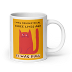 I Was Neurotypical Three Lives Ago. It Was Dull | Mug | Celebrating ND white-glossy-mug-white-20-oz-handle-on-right-67dc4f9086628 Kitchen & Dining > Drinkware > Mugs