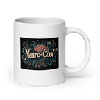 Neuro-Cool Neurodiversity | Glossy White Mug | ND Statements with Attitude white-glossy-mug-white-20-oz-handle-on-right-67dc64d6a448d Kitchen & Dining > Drinkware > Mugs