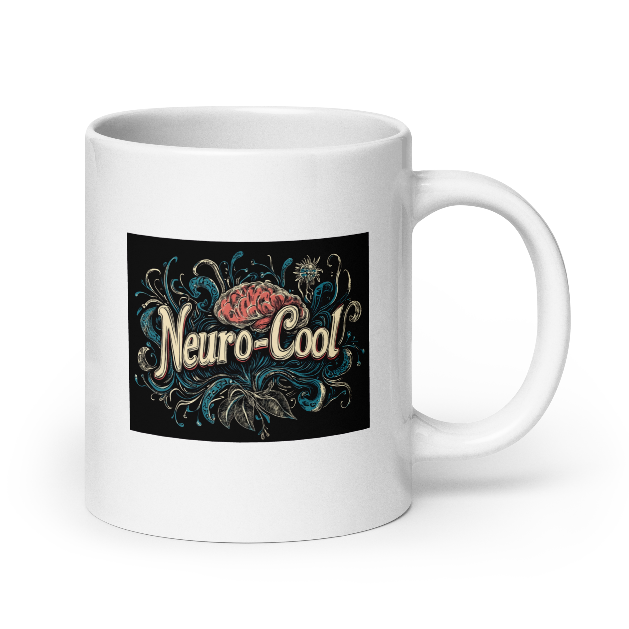 Neuro-Cool | White Glossy Mug | The Neurospicy Store 20 oz