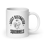 Easily Distracted By Squirrels | Glossy White Mug | Neurodivergent Humor white-glossy-mug-white-20-oz-handle-on-right-67dc757637a4e Kitchen & Dining > Drinkware > Mugs