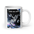I Need My Space | White Glossy Mug | For Sensory Overload white-glossy-mug-white-20-oz-handle-on-right-67dd55dc14631 Kitchen & Dining > Drinkware > Mugs