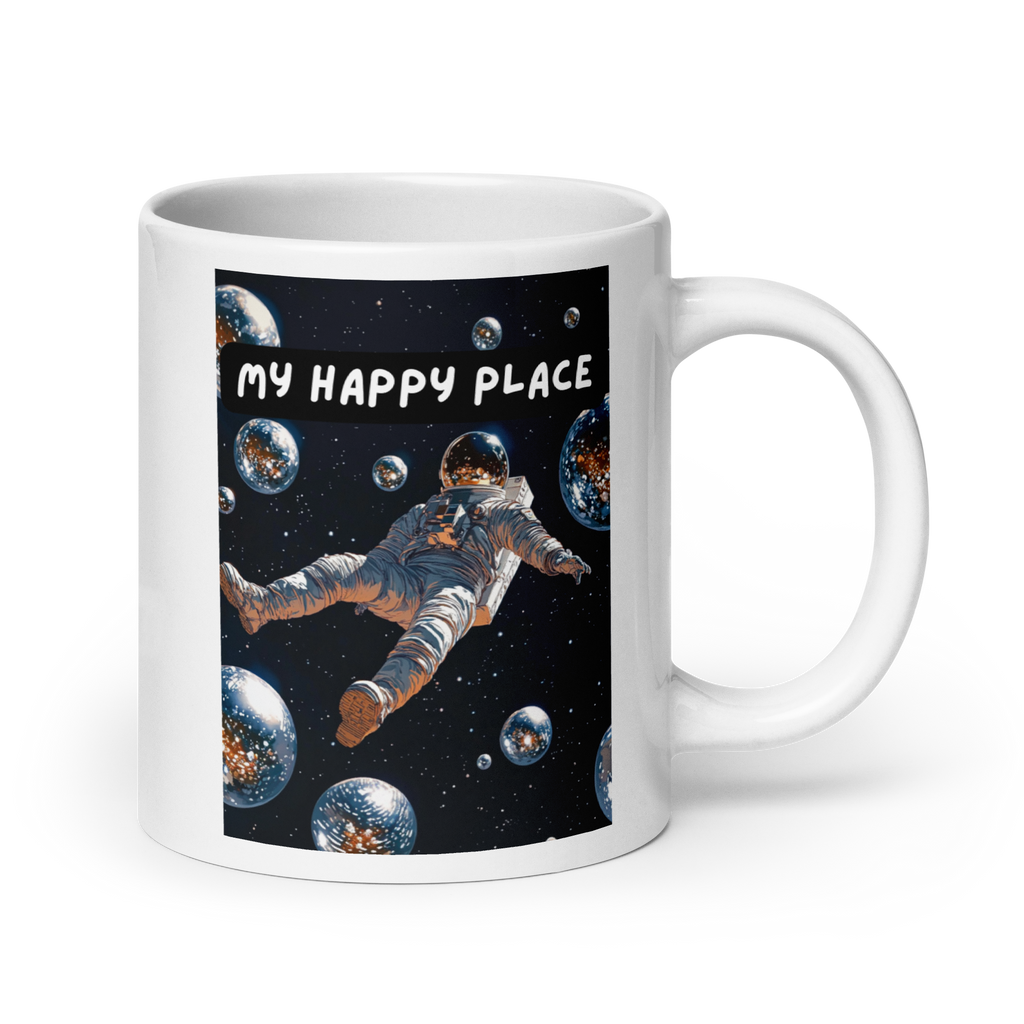 My Happy Place | White Glossy Mug | Celebrate Different white-glossy-mug-white-20-oz-handle-on-right-67dd57cc75c8d Kitchen & Dining > Drinkware > Mugs