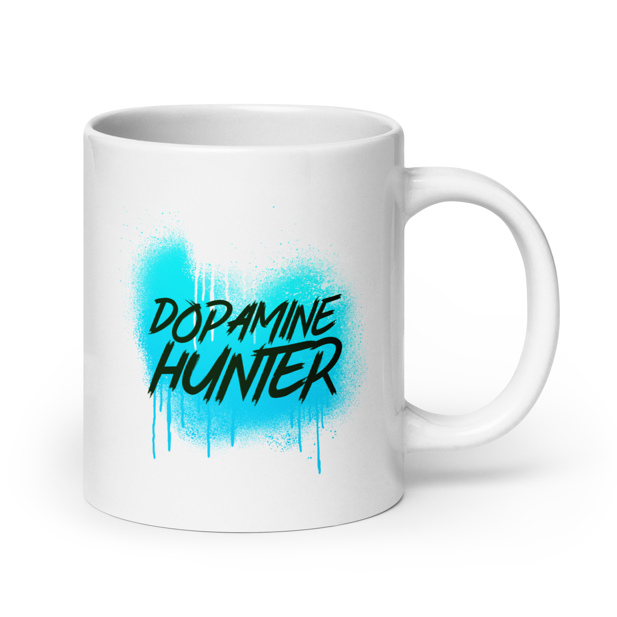 Dopamine Hunter | White Glossy Mug | The Neurospicy Store 20 oz