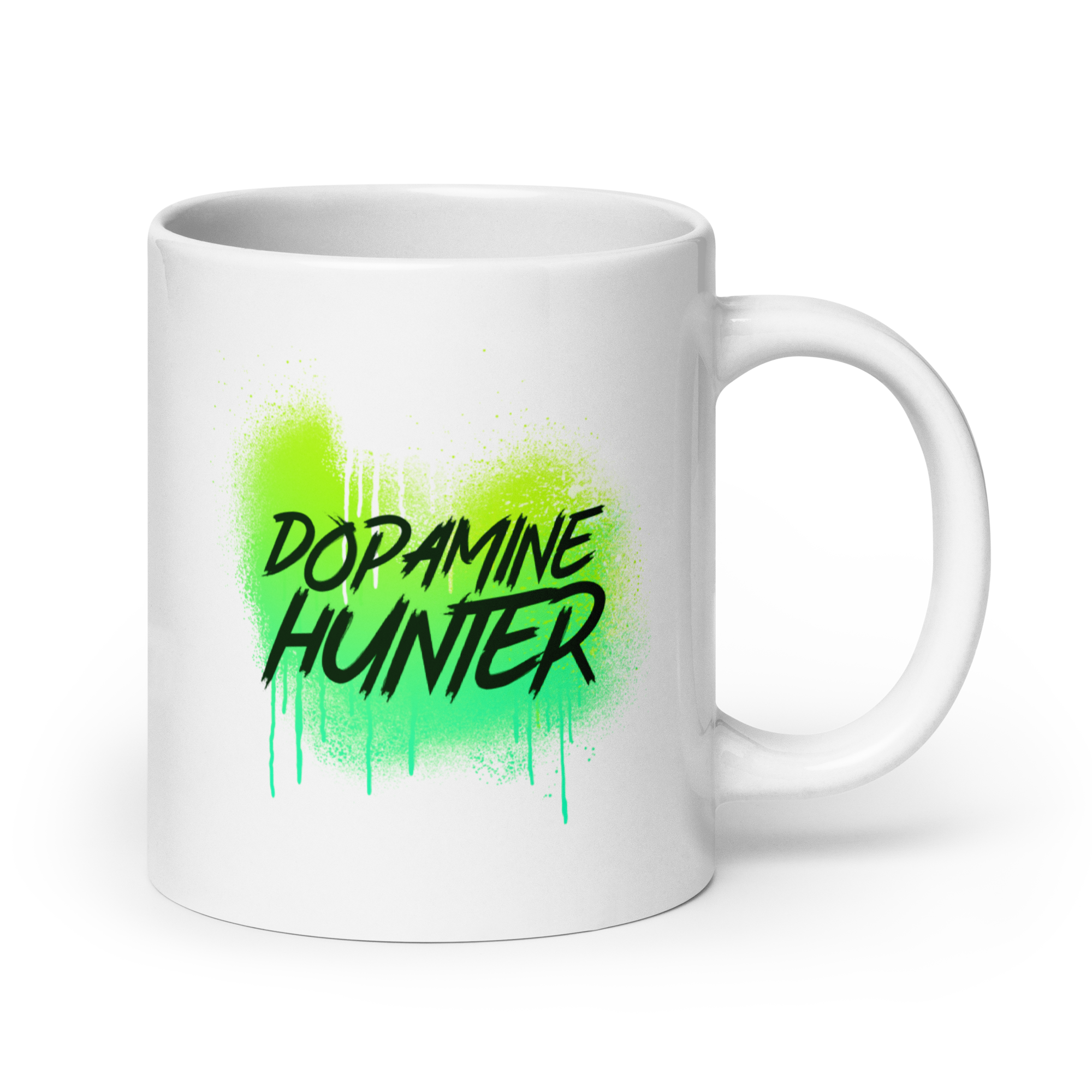 Dopamine Hunter | White Glossy Mug | The Neurospicy Store 20 oz
