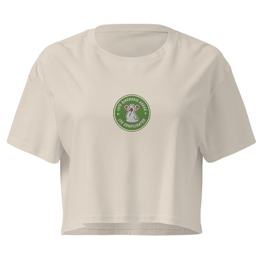 It's Complicated (AuDHD) | Women’s Crop Top | Late Diagnosis womens-crop-top-bone-front-69f74980ace5c Crop Top