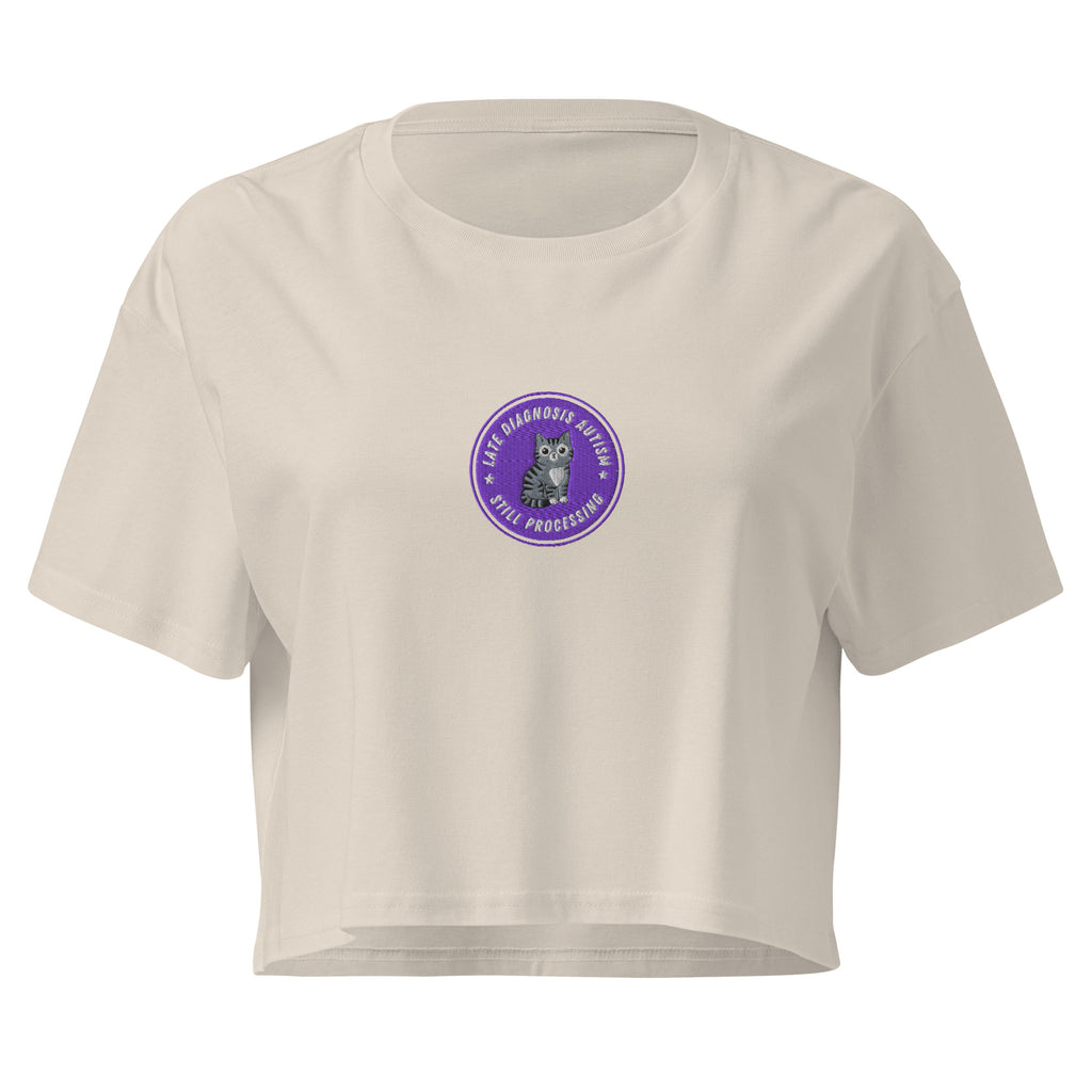 Still Processing (Autism) | Soft Crop Top | Late Diagnosis womens-crop-top-bone-front-69f8c6bed1ac6 Crop Top