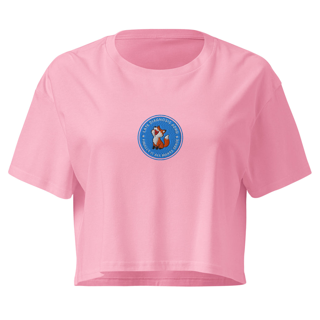 Finally ... ADHD | Women’s Cotton Crop Top | Late Diagnosis womens-crop-top-bubblegum-front-69f669c4ab15a Crop Top