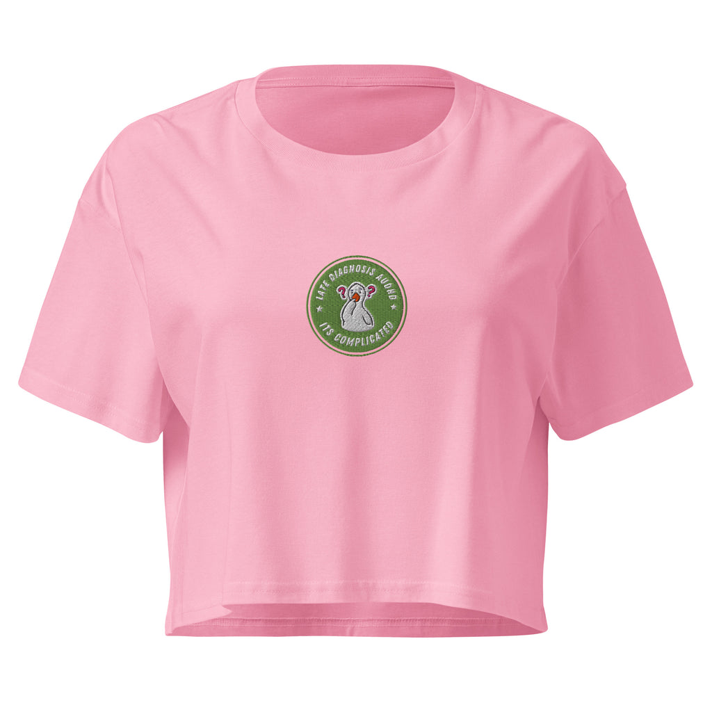 It's Complicated (AuDHD) | Women’s Crop Top | Late Diagnosis womens-crop-top-bubblegum-front-69f74980acad8 Crop Top
