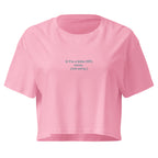 OTT? Sorry (Not Sorry) | Women’s Crop Top | Zero Apologies womens-crop-top-bubblegum-front-6a68bee6bb088 Crop Top
