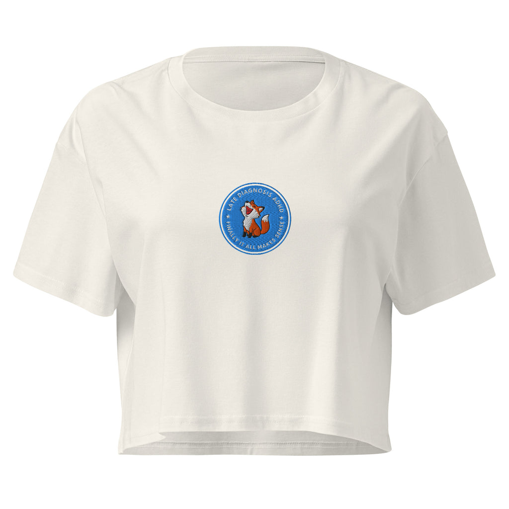 Finally ... ADHD | Women’s Cotton Crop Top | Late Diagnosis womens-crop-top-ecru-front-69f669c4ab1fe Crop Top
