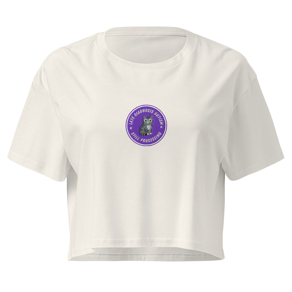 Still Processing (Autism) | Soft Crop Top | Late Diagnosis womens-crop-top-ecru-front-69f8c6bed17ec Crop Top