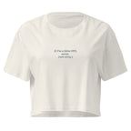 OTT? Sorry (Not Sorry) | Women’s Crop Top | Zero Apologies womens-crop-top-ecru-front-6a68bee6bb0d7 Crop Top