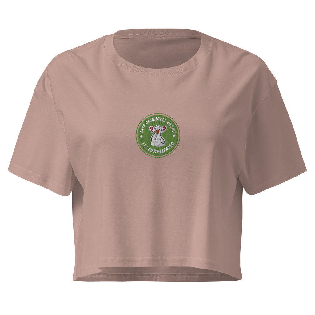 It's Complicated (AuDHD) | Women’s Crop Top | Late Diagnosis womens-crop-top-hazy-pink-front-69f74980acbfe Crop Top
