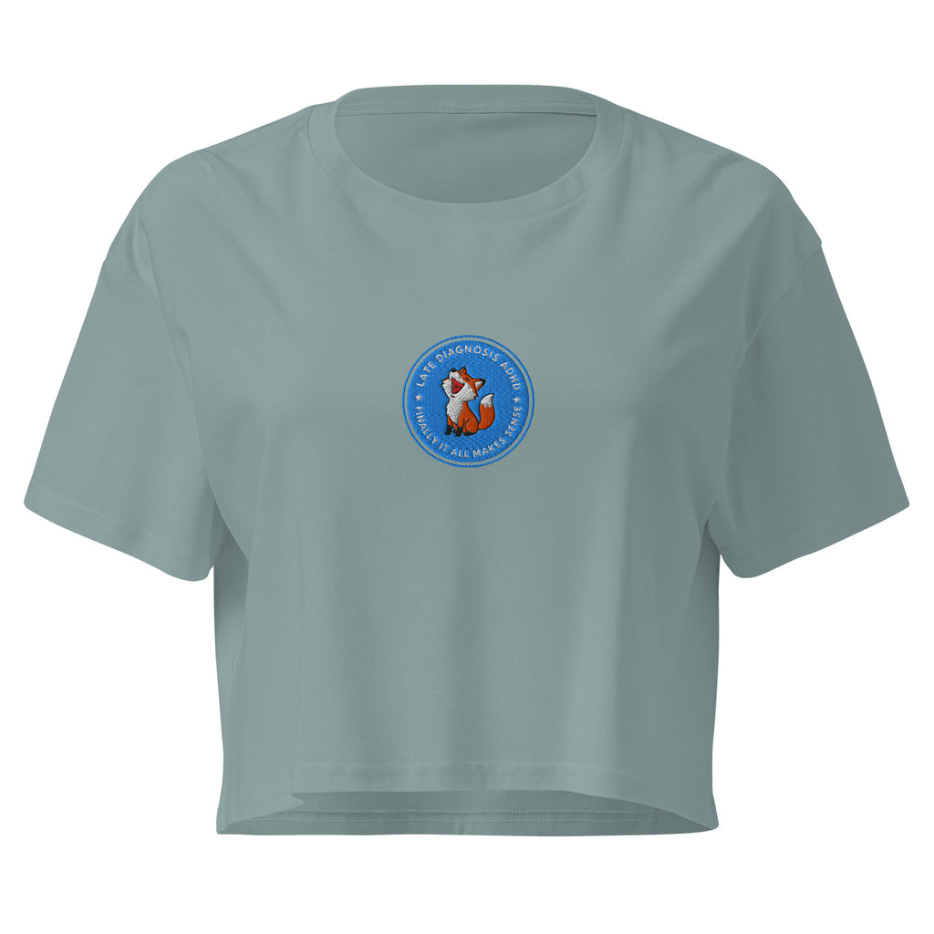 Finally ... ADHD | Women’s Cotton Crop Top | Late Diagnosis womens-crop-top-mineral-front-69f669c4ab4c8 Crop Top