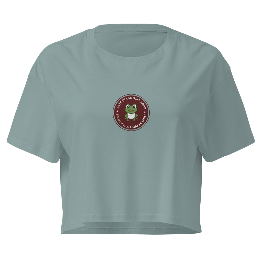 Finally ... ADHD | Women’s Cotton Crop Top | Late Diagnosis womens-crop-top-mineral-front-69f66be89686d Crop Top
