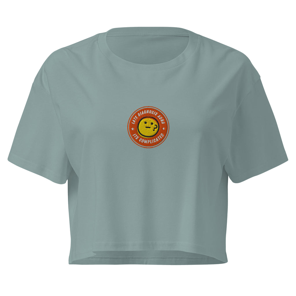 It's Complicated (ADHD) | Women’s Crop Top | Late Diagnosis womens-crop-top-mineral-front-69f7428d1f2be Crop Top