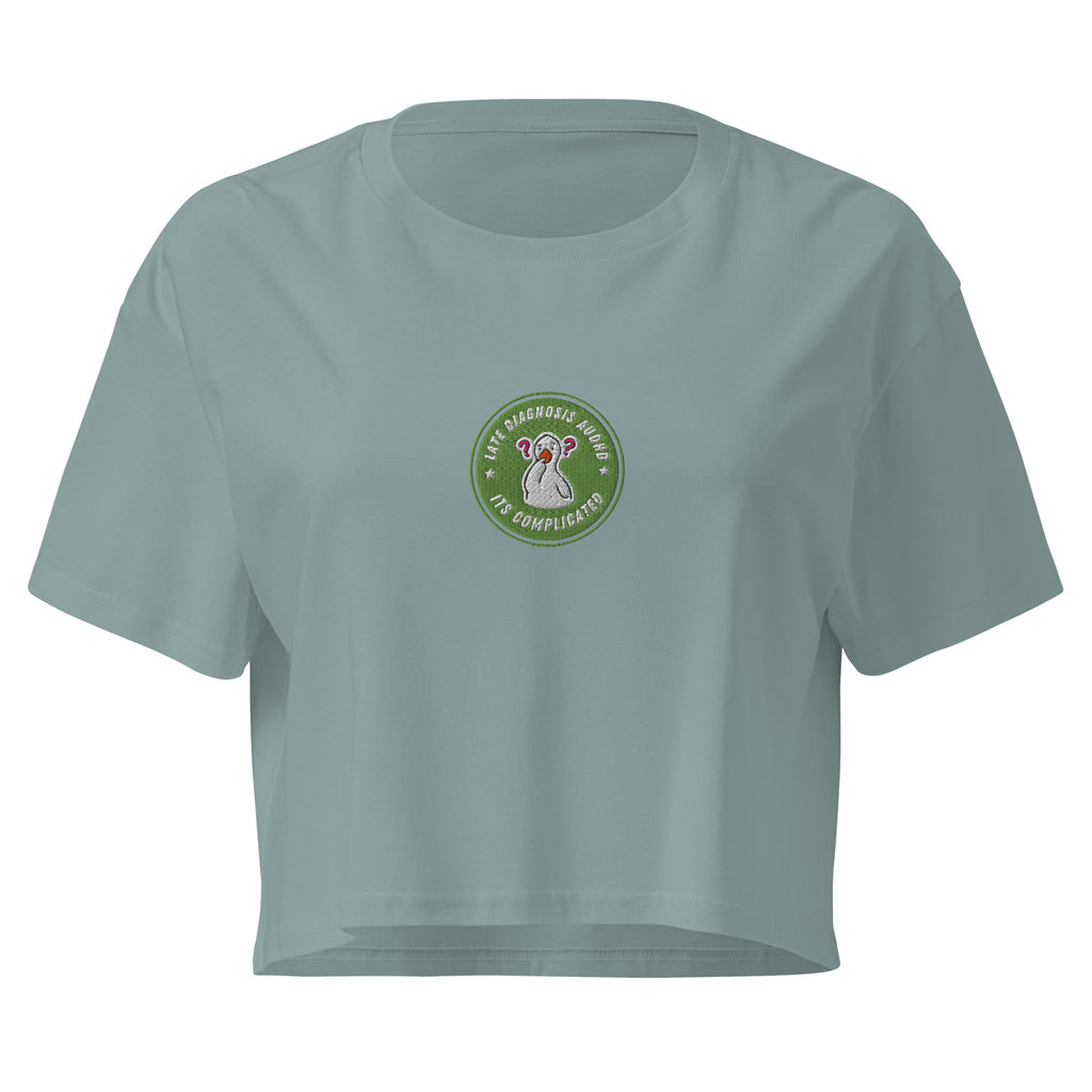 It's Complicated (AuDHD) | Women’s Crop Top | Late Diagnosis womens-crop-top-mineral-front-69f74980aced3 Crop Top