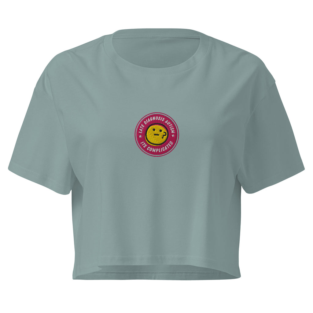It's Complicated Autism | Soft Cropped Top | Late Diagnosis womens-crop-top-mineral-front-69f8c5bca3a1e Crop Top