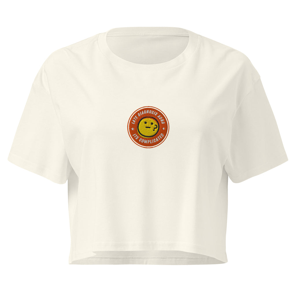 It's Complicated (ADHD) | Women’s Crop Top | Late Diagnosis womens-crop-top-natural-front-69f7428d1f0f3 Crop Top