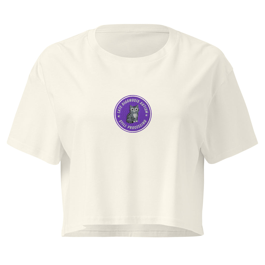 Still Processing (Autism) | Soft Crop Top | Late Diagnosis womens-crop-top-natural-front-69f8c6bed1a4c Crop Top